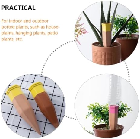 6pcs Clay Self Watering Spikes Drip Irrigation System for Plants and Flowerpots Stable Slow Release Watering Device for Outdoor and Patio Plants Random Color - Image 5