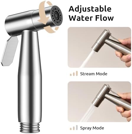 Arofa Hands-Free Bidet Sprayer, Dual Control Mode Bidet Attachment - Image 3