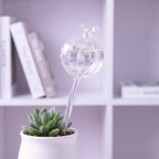 6 PCS Plant Watering Globes, Transparent Glass Self Watering Globes, Iridescent Decorative Automatic Plant Waterer, Indoor and Outdoor Plant Watering Devices for Potted Flowers and Green Plants - Image 3
