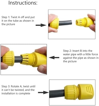 Expandable Garden Hose Repair Kit 3Sets Universal Water Hose Connector Kit High Pressure Faucet Adapter Fitting for Garden Watering, Car Wash, Irrigation - Image 3