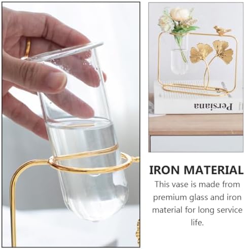 Xmas Glass Vase for Hydroponics Plants, Nordic Ginkgo Leaf Ornament - Image 5