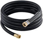 Guitrees Leader Garden Hose 15ft x 5/8", Heavy Duty Short Water Hose, Male to Female Fittings, Five Layered Braiding for Durability, 1000PSI Burst, 300PSI Working (Black) by Guitrees