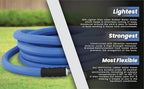 AG-LITE AL34150 3/4" x 150' Rubber Farm & Ranch Water Hose, Lightweight, 500 PSI, 50F to 190F Deg, Polyester Braided, Brass GHT Fittings, 4 Finger-Grip Bend Restrictor, Agriculture & Industrial Use - Image 3