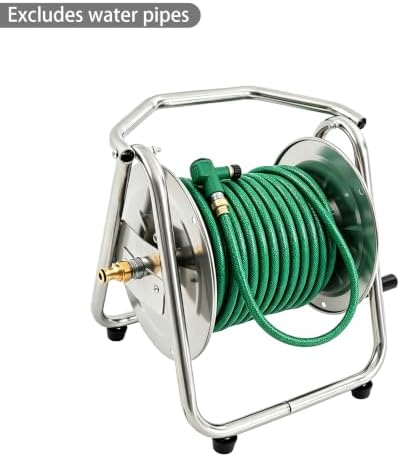 Metal Garden Hose Reel, Water Hose Storage Spool, Hold 131FT of 1/2" Pipe - Image 4