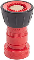 FireHoseDirect Heavy Duty Plastic 1 1/2 inch Fire Nozzle (NH) with Durable Rubber Bumper - Red by FireHoseDirect
