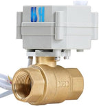 3/4" 2 Way 12VDC Brass NPT Reverse Polarity 2 Wires On/Off Motorized Electrical Ball Valve - Image 2