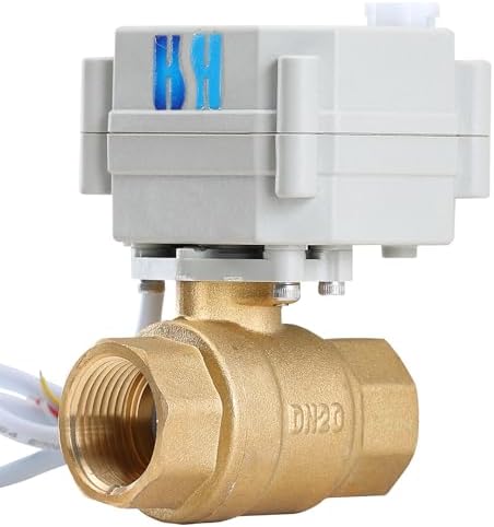 3/4" 2 Way 12VDC Brass NPT Reverse Polarity 2 Wires On/Off Motorized Electrical Ball Valve - Image 2