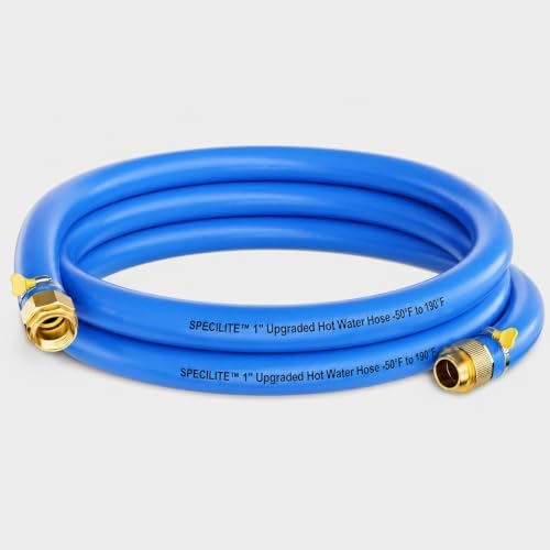 SPECILITE Hot/Cold Rubber Garden Water Hose 10 ft x 1", -50℉ to 190℉, Blue by SPECILITE