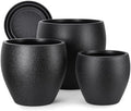 YNNICO 17.5/14.8/12.2 inch Set of 3, Large Plastic Planter with Saucer by AFamilyofGardenLovers