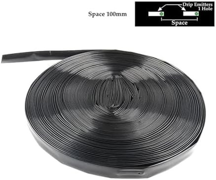 Drip Irrigation Tape, 16mm 1-Hole Drip Tape Garden Soaker Hose Greenhouse Farm Watering 20-100m(Space 10cm,16MM-100M(2X50M)) - Image 2