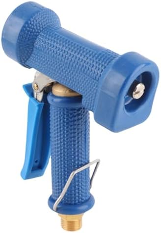 Hose Nozzle, Copper Spray Head with On Off Handle for Cleaning Kitchen Garage Floors Driveway Cement Road, G1/2" Thread Watering Plants (C blue gusset spray gun (4 points outer teeth) - Image 5