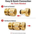 Male Garden Hose Quick Connect Solid Brass Quick Connector Garden Hose Fitting Water Hose Connectors 3/4 inch GHT (4 Female+ 4Male) - Image 4