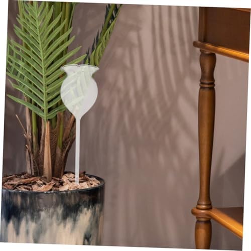 Abaodam 2pcs Self-Watering Spikes for Indoor Plants, Glass Automatic Watering Device with Rose and Star Design, Garden Plant Drip Irrigation Tool for Potted Flowers and Greenhouse Use - Image 4