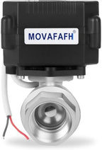 1'' Stainless Steel Electric Water Valve - 9-24V DC Motorized Ball Valve with Full Port, 2 Wire Reverse Polarity, NSF Certified, IP67 by movafaFH