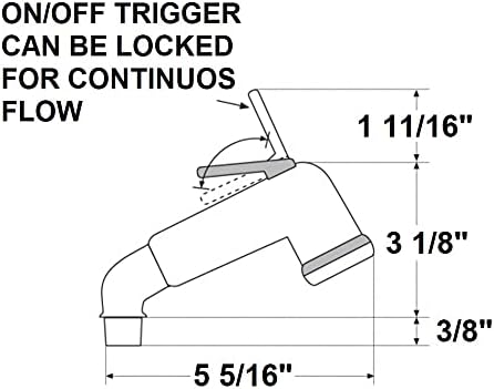 Scandvik 10278P Elbow Sprayer Handle with Trigger White, pair - Image 3
