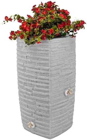 Good Ideas Impressions Riverwalk Rain Water Collection Barrel, 4 Pack - Image 4