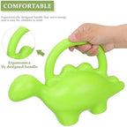 DOITOOL 2pcs Dinosaur Watering Can Set for Indoor Gardening, Small Thickened Large Capacity Plastic Plant Watering Kettle in Green and Blue for Home Flower Care - Image 5