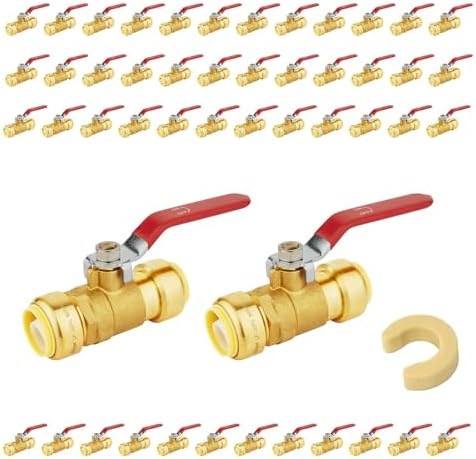 50PCS Foskan 1" Push Fit Ball Valves,1/4" Turn Shut-off Valves by Unknown