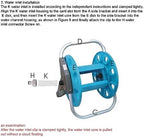 FLEXMAN Water Hose Reel Cart, G1/2 Zero Rust Upright Hose Reel, Heavy Duty Gardening Waterpipe Cart, Multi Purpose Steel Garden Floor Mount Hose Reel for 30M Hose - Image 5