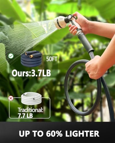 Flexible 100FT Garden Hose, Non-Expanding Lightweight Water Hose - Image 2