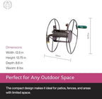Yard Butler Wall Mounted Swivel Hose Reel, 90°, 75ft - Leakproof Hose Storage Solution - Durable Powder Coated Steel Construction - Rust Resistant Outdoor Watering Accessory - Tangle-Free Operation - Image 6