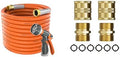 SPECILITE Garden Hose 50 ft x 5/8 in Heavy Duty + Male to Male, Female to Female Hose Adapter by SPECILITE