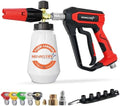 Pressure Washer Foam Cannon Gun & Sprayer Kit, Car Wash Kit with 5 Adjustable Nozzles, 1/4" Quick Connect, Fits 1000-4000 PSI, Includes Foam Sprayer & Accessories by Novastry