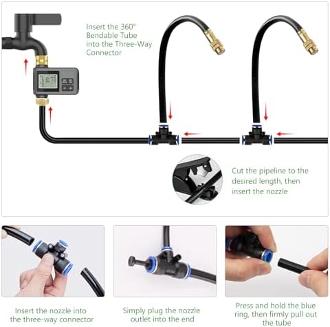 120FT Drip Irrigation System with Smart Water Timer - Image 5