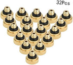 POPETPOP 96pcs Air Atomizing Nozzle Brass Misting Nozzles for Cooling System Low Pressure Self-Sealing Lead - Image 7