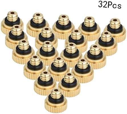 POPETPOP 96pcs Air Atomizing Nozzle Brass Misting Nozzles for Cooling System Low Pressure Self-Sealing Lead - Image 7