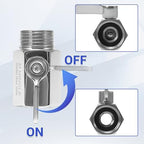 M MINGLE Garden Hose Shut Off Valve, Stainless Steel, 3/4 Inch, 2-Pack - Image 4