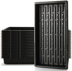RooTrimmer 18-Pack 1020 Seedling Trays with Holes - Extra Strength Heavy Duty,10" x 20", Reusable 1020 Nursery Trays for Seed Germination, Plant Propagation, Garden Seed Starter and Microgreens by RooTrimmer