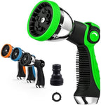 Watering Hose Nozzle Sprayer Heavy-Duty Metal 10-Pattern for Garden Lawn by KOFOJN