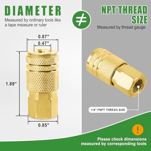 45Pcs 1/4" Air Hose Fittings Coupler & Plug Air Compressor Kit - Image 4