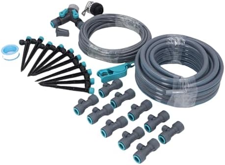 Asixxsix Drip Irrigation System, 32.8FT 8 Holes Adjustable Garden Watering System Automatic Misting Sprinkler Kit for Garden Greenhouse Lawn Raised Bed - Image 5