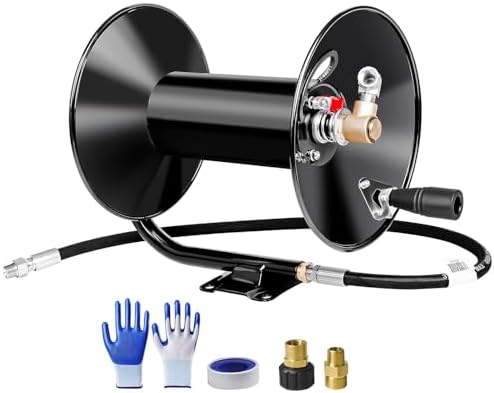 MEKOH Pressure Washer Hose Reel 100ftx3/8”/130ftx1/4” ＆ MEKOH Pressure Washer Surface Cleaner 20'' - Image 2