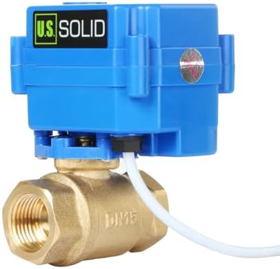 U.S. Solid Motorized Ball Valve- 1/2" Brass Ball Valve with Full Port, 9-24V AC/DC and 2 Wire Auto Return Setup, Normally Open - Image 5