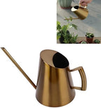 Stainless Steel Watering Can, Vintage Nordic Long Spout Water Can for Succulent Bonsai Garden Flower, 1.5L Capacity Gold, Indoor Plants Watering Pot with Fine Workmanship - Image 3