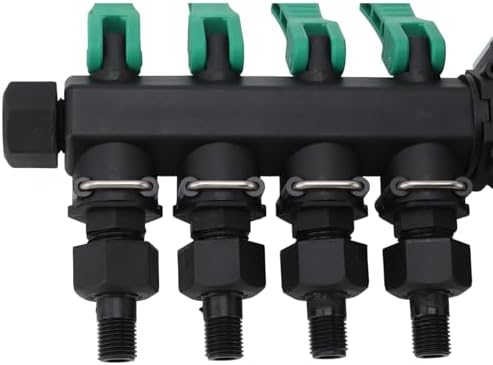 4 Way Hose Splitter, Water Manifold with Pressure Gauge for Garden Farm - Image 7