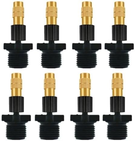 Adjustable Copper Atomizing Nozzles,Brass Spray Nozzle,Low Pressure atomizing Sprayer, Spray Nozzle for Outdoor Cooling Spray System 20pcs Brass Nozzle + 4 Points Extra Teeth by Unknown