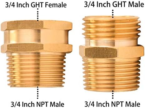 M MINGLE Heavy Duty Brass Garden Hose Shut Off Valve, Garden Hose Adapter - Image 5