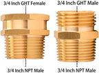 M MINGLE Heavy Duty Brass Garden Hose Shut Off Valve, Garden Hose Adapter - Image 5