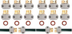 Hose repair kit,（3 Sets）garden hose repair Fittings Aluminum Female and Male With Zinc Clamp Water Hose End Repair Connector Fit 3/4 Inch And 5/8 Inch Garden Hose，garden hose repair kit (Pack of 2) by GDIM