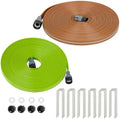 Sprinkler Soaker Hose 100 FT, Watering Hose with Holes, High-Efficiency Water-Saving Sprinklers System for Lawn and Garden with Staples 50FT × 2Pack by MakeYourGardenBeautiful