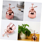 Vintage Plant Mister Stainless Steel Watering Can with Pump, 300ml - Image 4