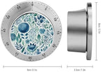 Mechanical Kitchen Timers for Cooking,Blue Plant Pattern Printed 60 Minute Magnetic Countdown Timer,Cute Cooking Timers with Alarm,Stainless Steel Time Timer Manual No Batteries Required - Image 2