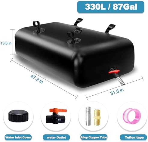 330L/87 Gal Water Bladder Tank, Foldable Portable Water Storage Container - Image 2
