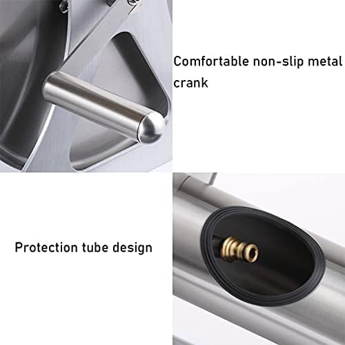 Portable Stainless Steel Wall Mount Hose Reel (Silver +DN15 35m blue pipe) - Image 6
