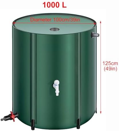 Collapsible Rain Barrel Kit - 39x49in Rain Catcher with Spigot & Lid, Durable Water Storage Solution for Efficient Rainwater Collection (Black) - Image 4