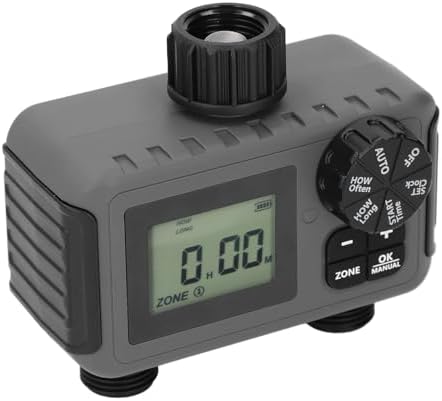 Generic Sprinkler Timer, NH3 4 Inch Outdoor Garden Irrigation Water Timer with Large Screen Display and Rain Sensor Port, Ideal for Lawn Yard Garden Drip Watering System - Image 2